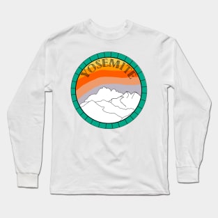 Aqua Yosemite Landscape Long Sleeve T-Shirt